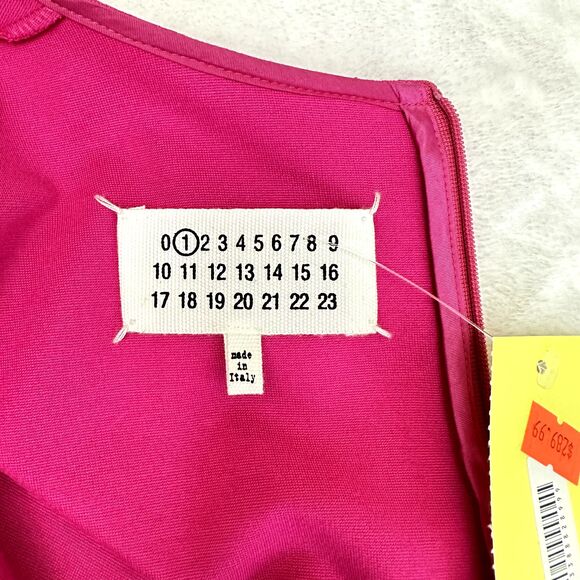 Maison Martin Margiela Women's Pink Midi Sheath Dress Sz 40/4 Knit Jersey Italy - Picture 13 of 16